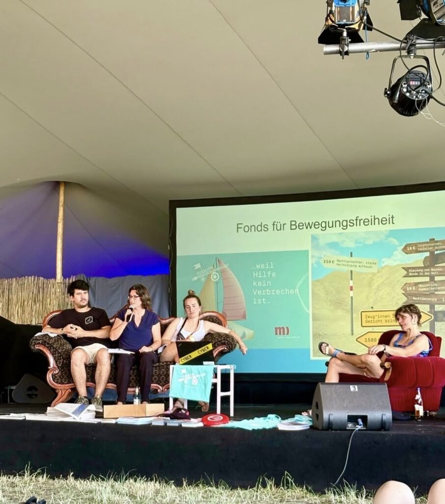 On the 28th of June we held a workshop together with Kerem Schamberger & Valeria Hänsel from Medico International at ConTent at Fusion Festival on the deadly EU isolation policy & the fight for freedom of movement.